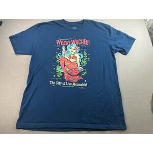 Weeki Wachee Mermaid Graphic T-Shirt Mens XXL Florida Souvenir Tee